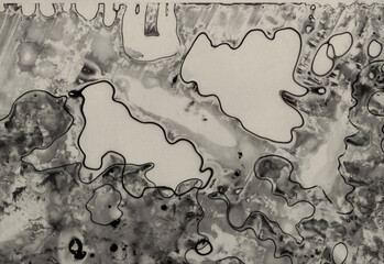 Close-up detail of dried ink 