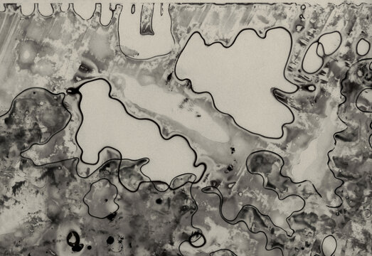 Close-up detail of dried ink 