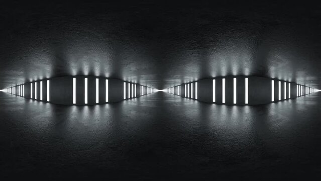 abstract black background architecture industrial concrete surface hallway seamless loooping 3d render animation