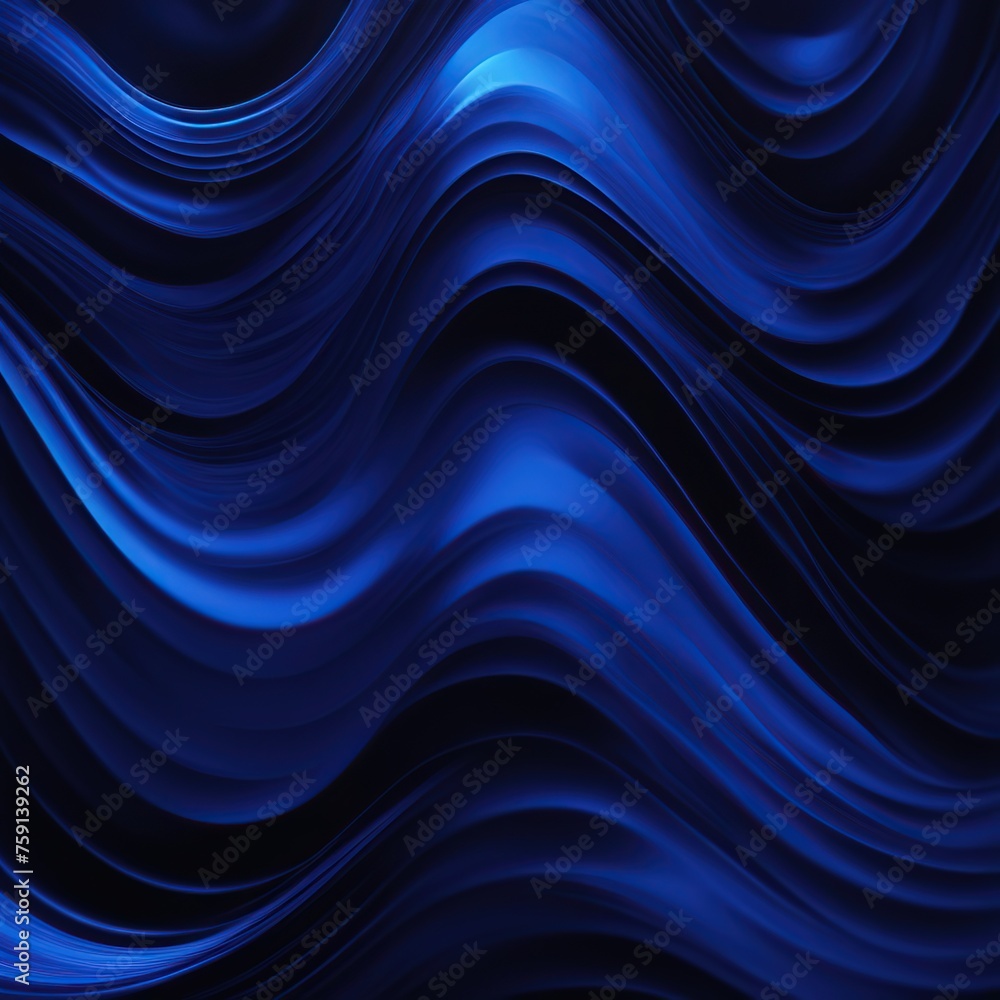 Poster abstract blue background with smooth lines in it and some smooth folds in it