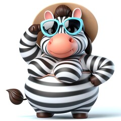 Naklejka premium Sexy plus size animal model cartoon
