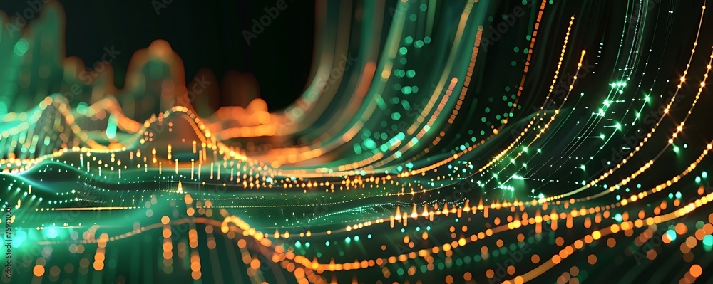 Poster abstract digital background. can be used for technological processes, neural networks and ai, digita