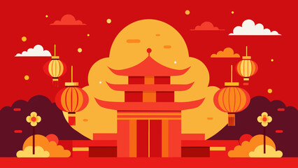 Vibrant Chinese New Year Vector Background Art Celebrate with Stunning Designs!