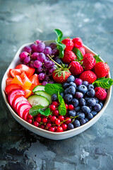Healthy vegetarian food in a bowl. Selective focus.