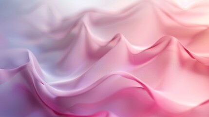 Obraz premium Elegant pink silk fabric texture with soft waves for luxury backgrounds. Smooth satin material with delicate folds for wedding designs. Graceful pink textile drapery with gentle ripples for fashion.