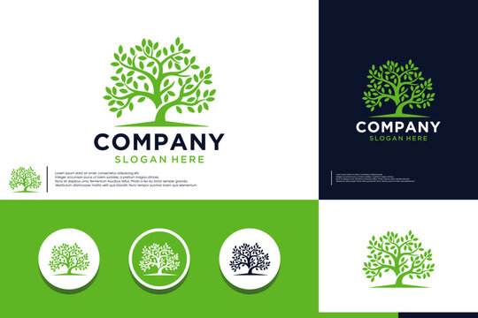freshness tree logo , healthy nature , logo design vector.