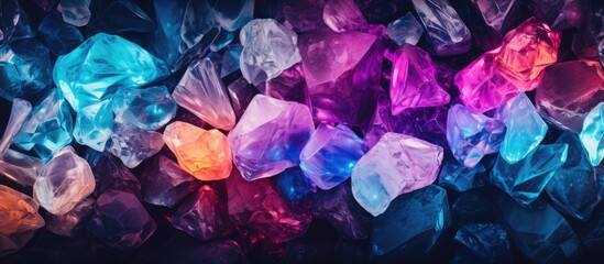 Multicolored Glowing Stone Texture Background