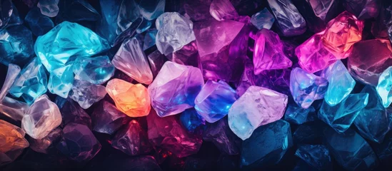 Foto op Plexiglas Multicolored Glowing Stone Texture Background © Vusal