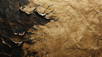 Abstract golden and black textured background.