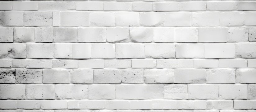 White brick wall texture for background wallpaper and graphic design
