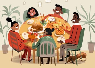 thanksgiving day table 