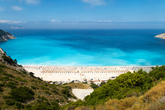 Myrtos beach on Cephalonia greek island