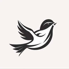 Fototapeta premium bird logo isolated on white сreated with Generative Ai