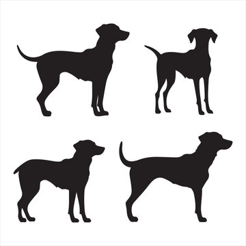 A black silhouette Milo dog set
