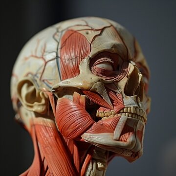 Model muscles stiff and rigid due to fibromyalgia.