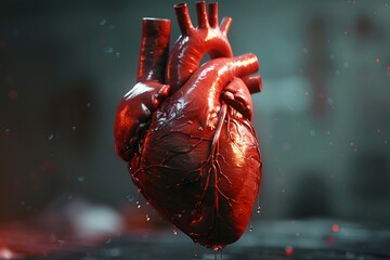 Render a heart suffering from arrhythmia - obrazy, fototapety, plakaty