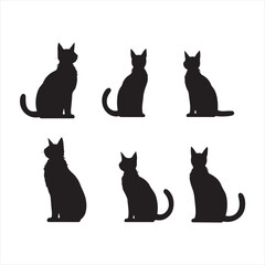 A black silhouette Luna cat set
