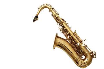 elegant saxophone isolated on a transparent background