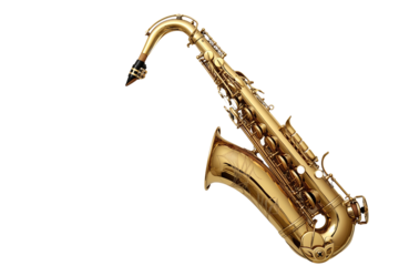 elegant saxophone isolated on a transparent background