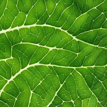 close-up view of a green leaf of a plant