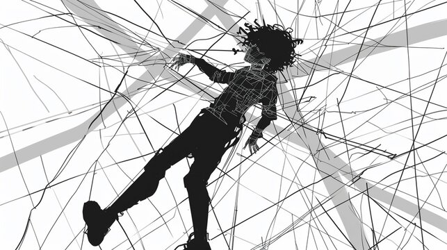 Write about a characters struggle to maintain agility in a clumsy world.