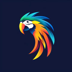 Obraz premium colorful parrot logo сreated with Generative Ai