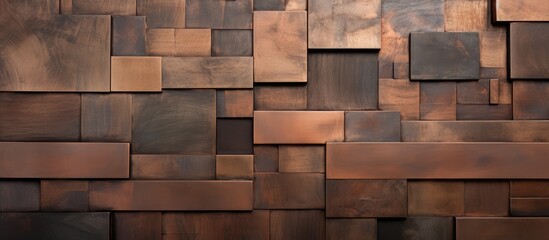 Obraz premium Weathered teak wood paired with copper