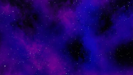 Fototapeta premium Violet blue Magenta Pink Abstract, Star field in galaxy space with nebulae, abstract watercolor digital art painting for texture background