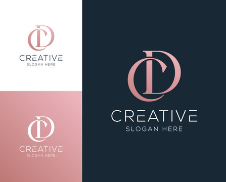 Initial letter DC, CD logo design vector illustration