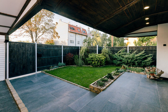 Front yard of a house