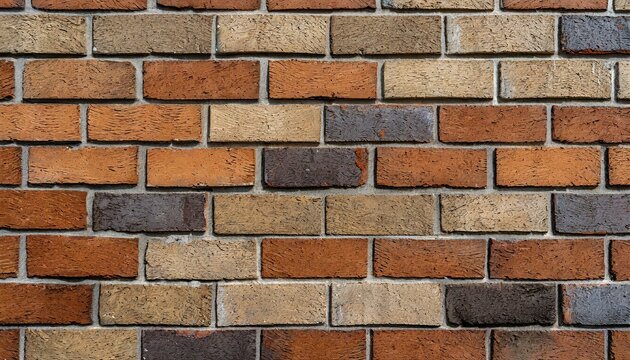  A detailed shot of a brick wall featuring a symmetrical checkered pattern using rectangle bricks as the building material