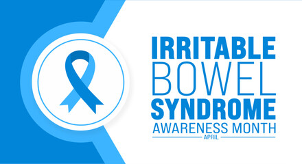 April is Irritable Bowel Syndrome Awareness Month background template. Holiday concept. use to background, banner, placard, card, and poster design template with text inscription and standard color.