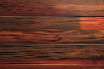 Orange and red and brown wood wall wooden plank board texture background with grains and structures