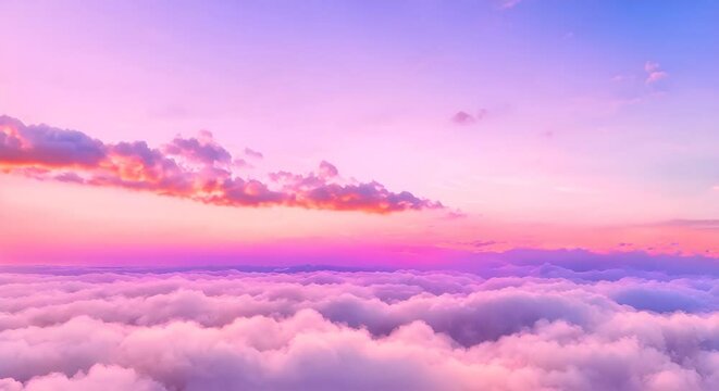 pastel morning clouds with the soft glow of sunrise painting the sky.