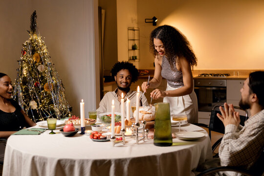 Cozy Christmas Party: Friends Reunite