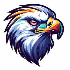 Obraz premium Logo cartoon eagle gamer vector graphic сreated with Generative Ai