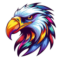 Obraz premium Logo cartoon eagle gamer vector graphic сreated with Generative Ai