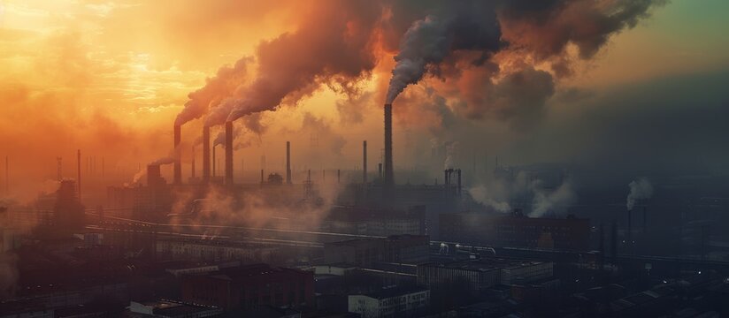 factories pollute the air