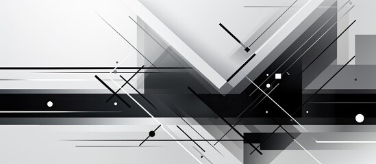 A monochrome abstract background featuring parallel geometric shapes and lines resembling a...