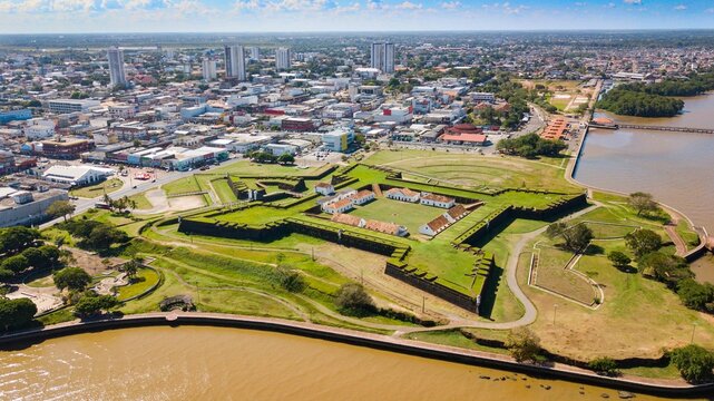 MACAP&Aacute;- AERIAL VIEW OF PARQUE DO FORTE, FORTALEZA DE S&Atilde;O JOS&Eacute;