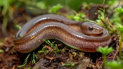 Fototapeta premium snake on green grass