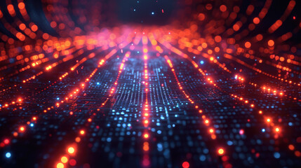 background depicting glowing technology lines, creating a futuristic atmosphere with a focus on light effects, symbolizing advanced digital connectivity