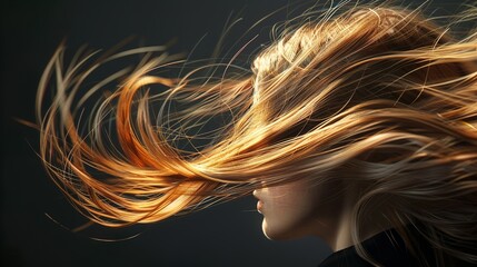 Every strand of hair is clearly visible, as if it's within reach - obrazy, fototapety, plakaty