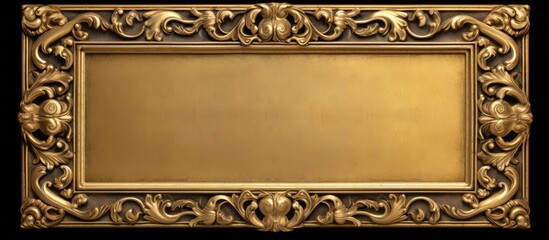 Gold stucco frame.
