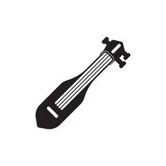 Harp icon, logo vector illustration design template