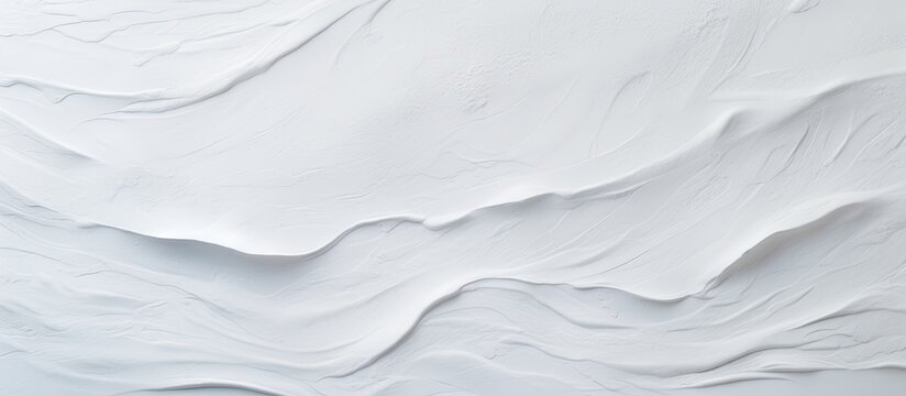 A detailed shot of a white paint texture on a white surface, capturing the subtle patterns and layers in monochrome photography