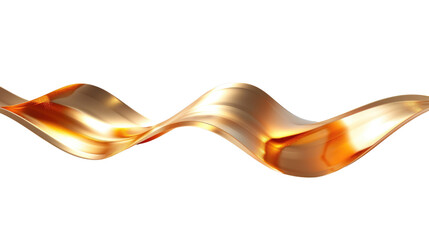 Flowing wave gradient orange and red isolated on transparent background