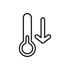 
vector icon temperature down,Low thermometer temperature , on white background. icon isolated on white background, suitable for websites, blogs, logos, graphic design, social media, UI, mobile apps.
