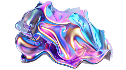 Blue purple gradient wave and curve on transparent background