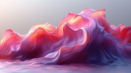 generate a 3d shape wave with pastel colors and isolated background